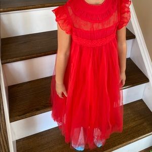 Girls size 5 formal special occasion holiday lace/tulle dress